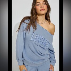 Garage Blue Sweatshirt with London Print